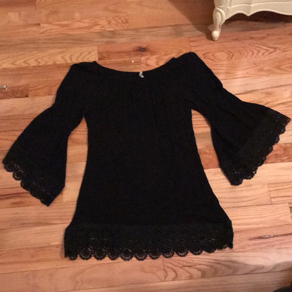 Little black dress with statement sleeves